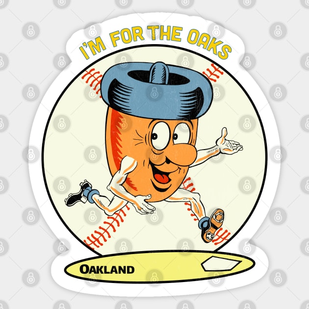 Defunct Oakland Oaks Baseball 1955 Sticker by LocalZonly